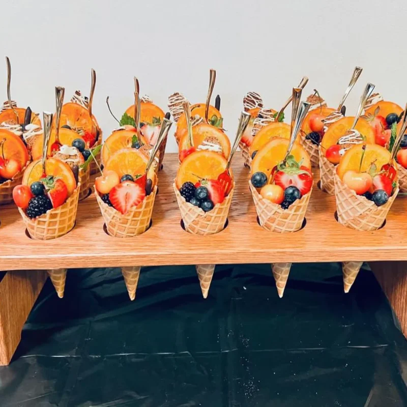 Foldable Wooden Cone Stand