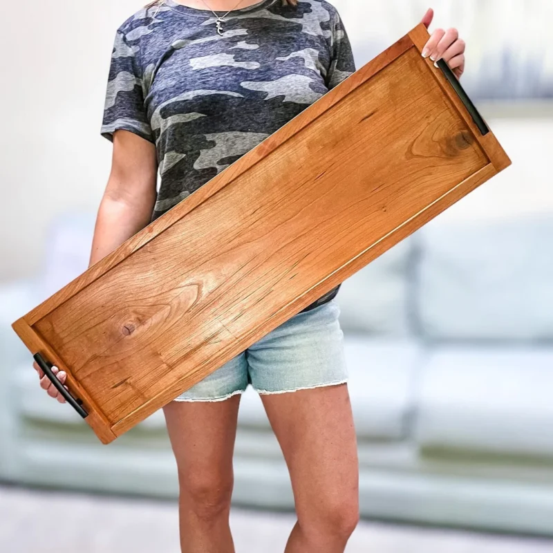 Large Wooden Charcuterie Board Tray with Handles