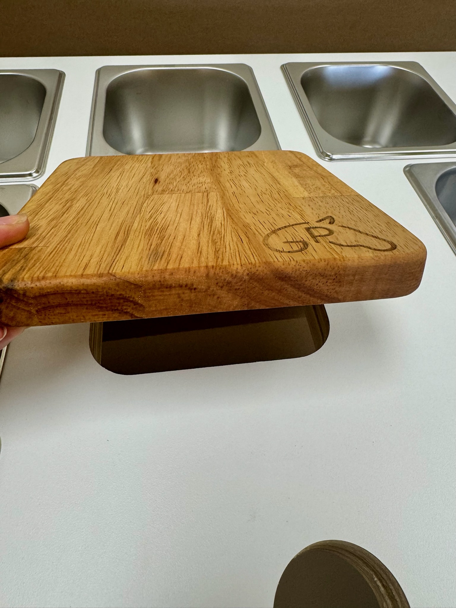 Wooden Cutting Board for Food Cart - Image 7