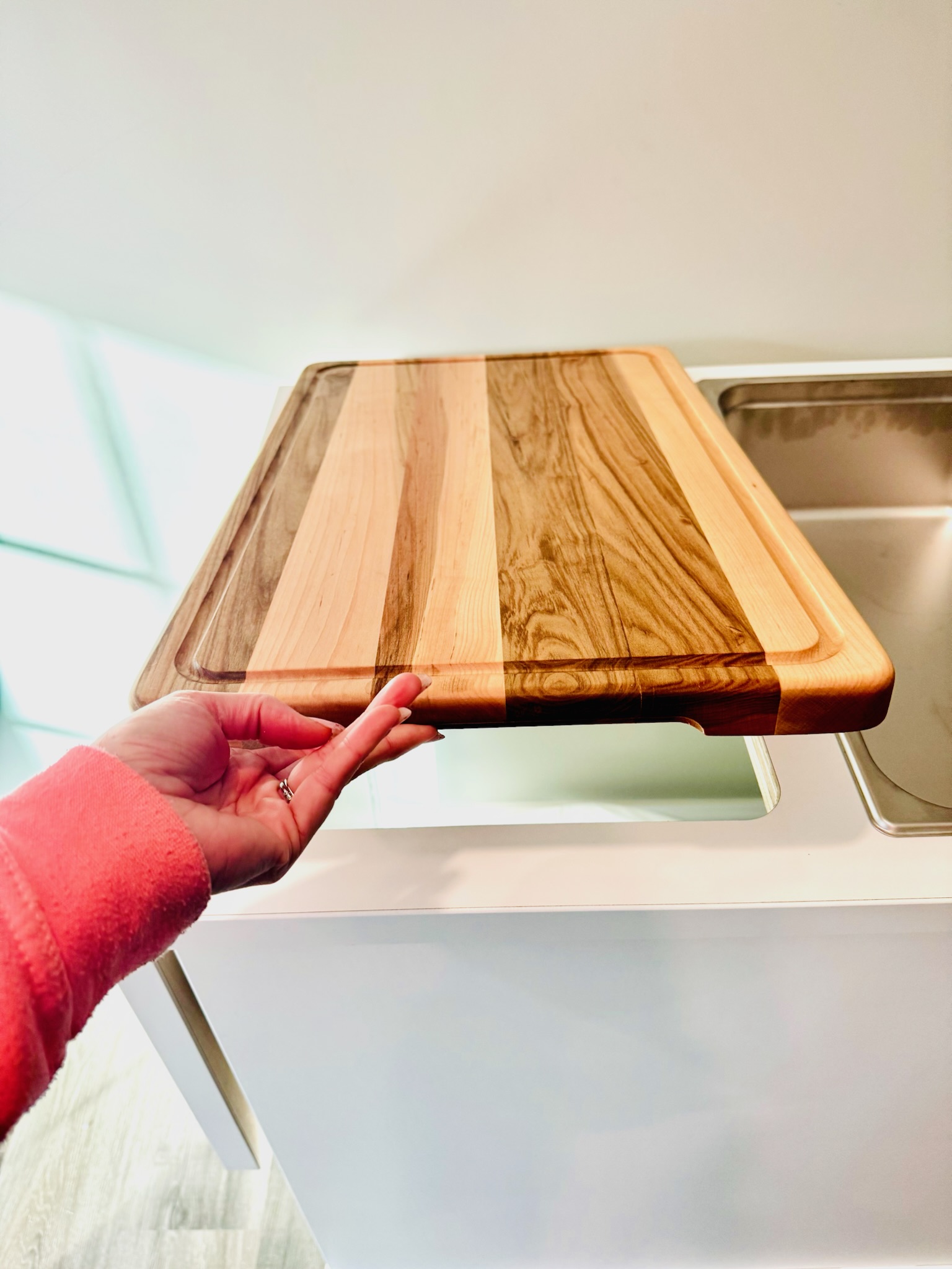 Wooden Cutting Board for Food Cart - Image 4