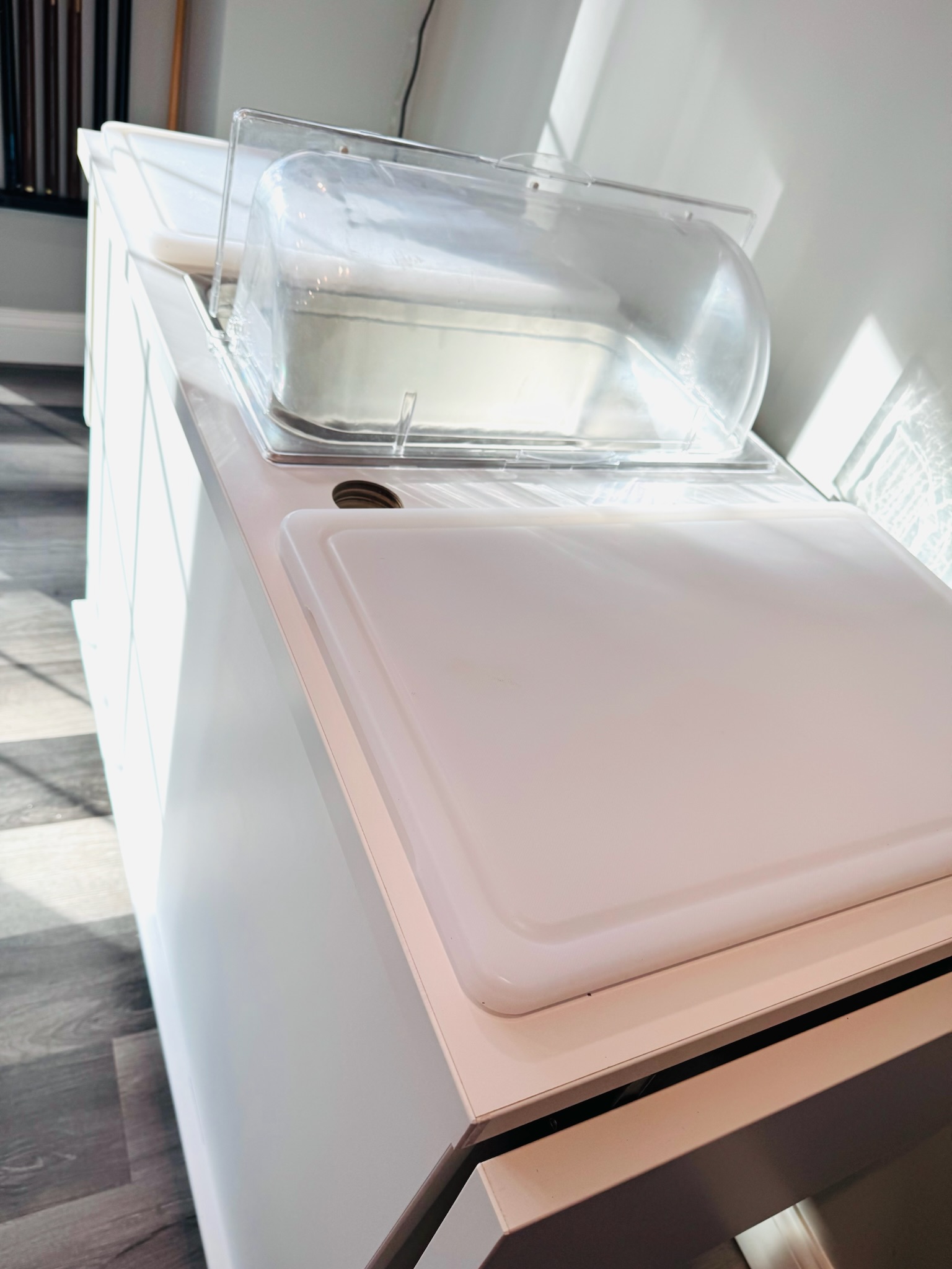 White Plastic Cutting Board