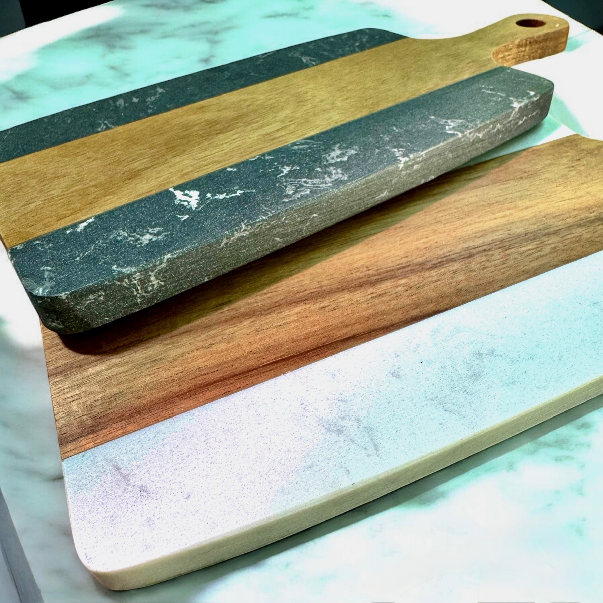 Engraved Walnut and Marble Charcuterie Board - Image 14
