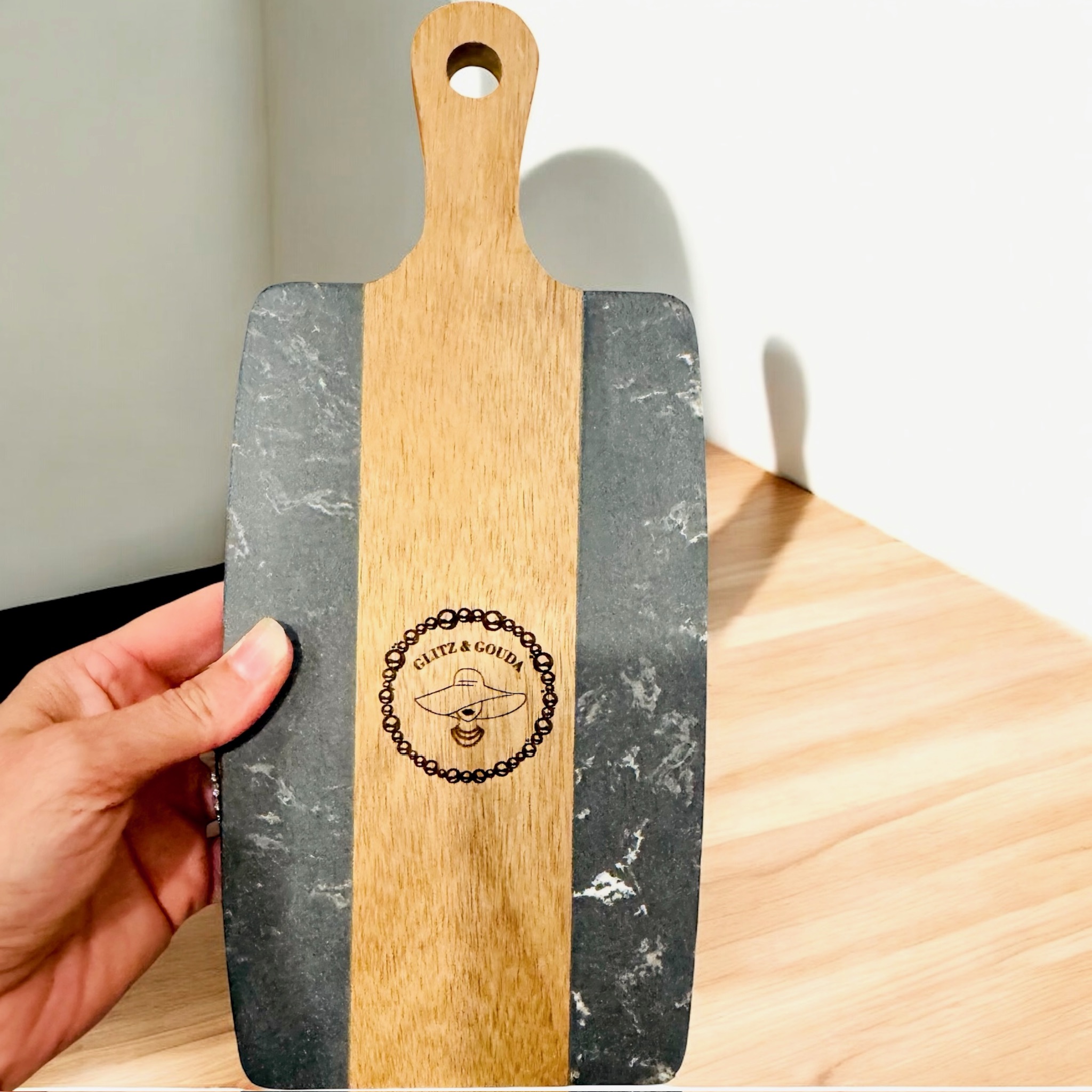 Engraved Walnut and Marble Charcuterie Board - Image 13